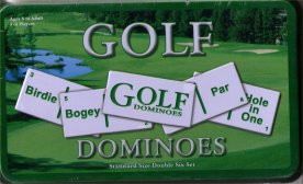Golf Dominoes in tin by USAopoly